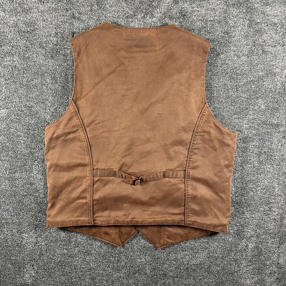 Outback Trading Company Montana Vest Mens Large Brown Western Fleece Lined